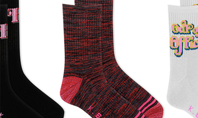 Shop K. Bell Socks 3-pack Assorted Active Crew Socks In Bast