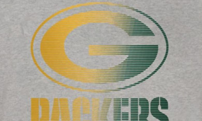 Shop Zzdnu Outerstuff Youth Heathered Gray Green Bay Packers On Guard Hoodie T-shirt In Heather Gray