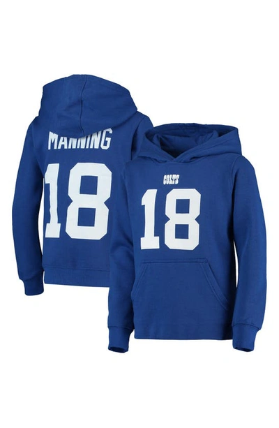 Mitchell & Ness Youth  Peyton Manning Royal Indianapolis Colts Retired Player Name & Number Pullover In Royal