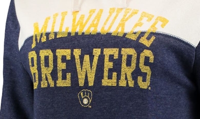 New Era White Milwaukee Brewers Colorblock T-Shirt