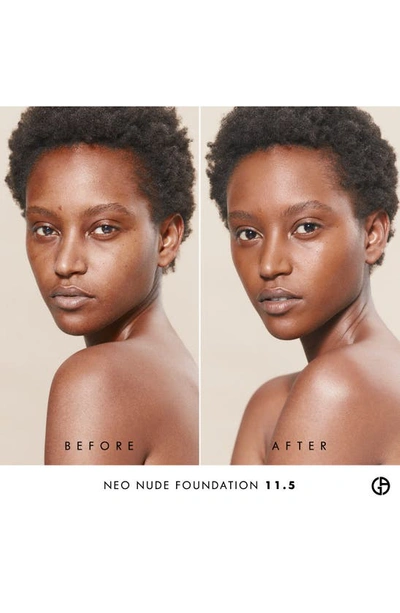 Shop Giorgio Armani Neo Nude True-to-skin Natural Glow Foundation In 11.5 - Tan-med/cool Undertone