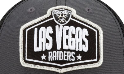 Las Vegas Raiders New Era 2021 NFL Draft Trucker 39THIRTY Flex Hat -  Graphite/Black