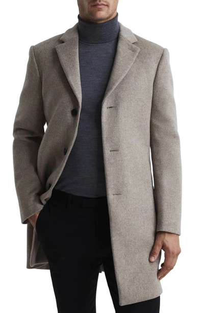 Reiss Gable Wool-blend Overcoat In Oatmeal | ModeSens