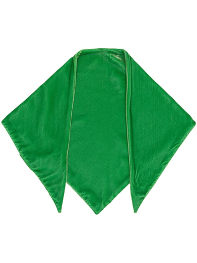Shop Emporio Armani Triangle Foulard In Green