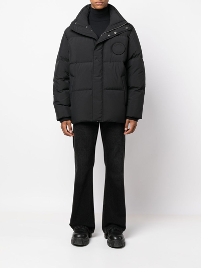 Shop Etudes Studio Études Nylon Puffer Down Jacket In Black