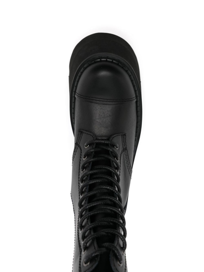 Shop Junya Watanabe Leather Ankle Boots In Black