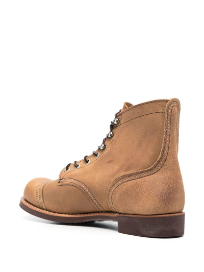 Shop Red Wing Shoes Iron Ranger Leather Ankle Boots In Leather Brown