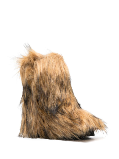 Shop Stand Studio Ryder Faux Fur Boots In Beige