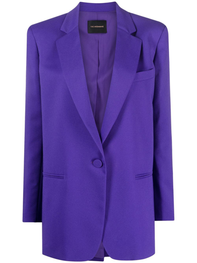 Shop The Andamane Oversized Single-breasted Jacket In Purple
