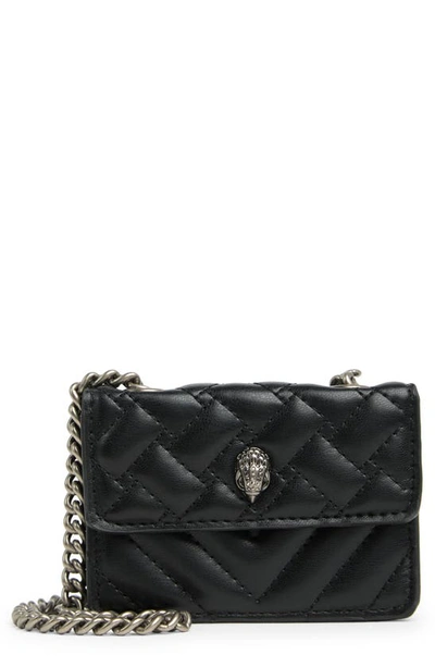 Shop Kurt Geiger Micro Kensington Faux Leather Crossbody Bag In Black