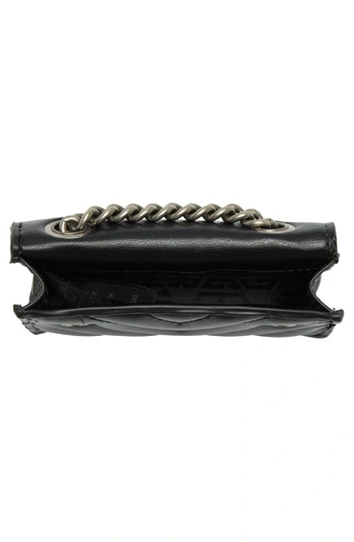 Shop Kurt Geiger Micro Kensington Faux Leather Crossbody Bag In Black