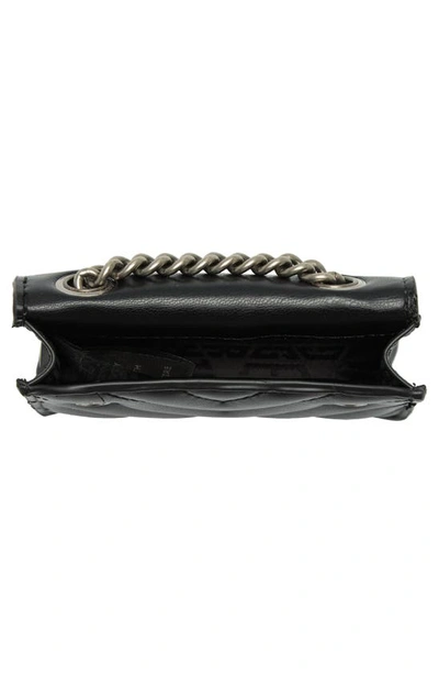 Kurt Geiger Micro Kensington Faux Leather Crossbody Bag In Black