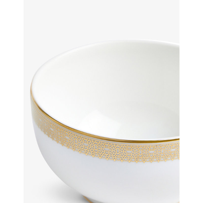 Wedgwood Vera Wang Lace Gold Metallic-pattern Bone-china Bowl 11cm