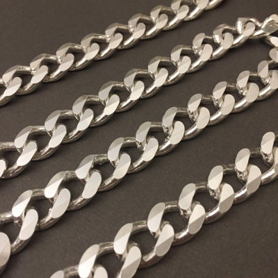 Pre-owned Handmade 24 Inch Boys Mens Tight Curb Chain Miami Neckchain 925 Sterling Silver 8mm 87gr