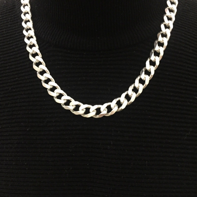 Pre-owned Handmade 24 Inch Boys Mens Tight Curb Chain Miami Neckchain 925 Sterling Silver 8mm 87gr