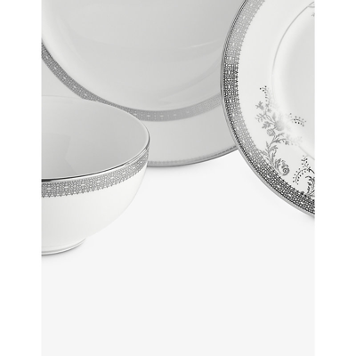 Wedgwood X Vera Wang Lace Platinum 12-piece China Dining Set