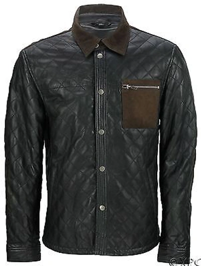 Black Nappa Leather Shirt