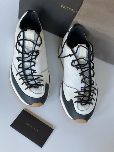 Pre-owned Bottega Veneta $790  Men's Scar Tex White Sneakers 7 Us (40 Euro) 609891