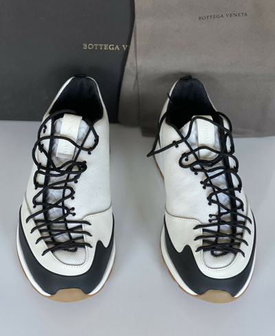 Pre-owned Bottega Veneta $790  Men's Scar Tex White Sneakers 7 Us (40 Euro) 609891