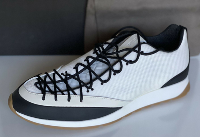 Pre-owned Bottega Veneta $790  Men's Scar Tex White Sneakers 7 Us (40 Euro) 609891