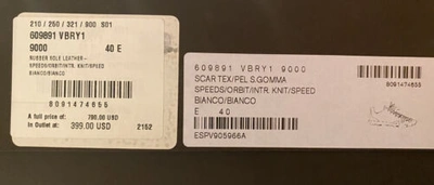 Pre-owned Bottega Veneta $790  Men's Scar Tex White Sneakers 7 Us (40 Euro) 609891