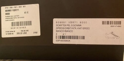 Pre-owned Bottega Veneta $790  Men's Scar Tex White Sneakers 8 Us (41 Euro) 609891