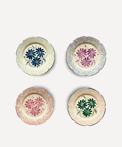 Shop Vaisselle Leonie Medium Starter Plates Set Of Four In Multi-coloured