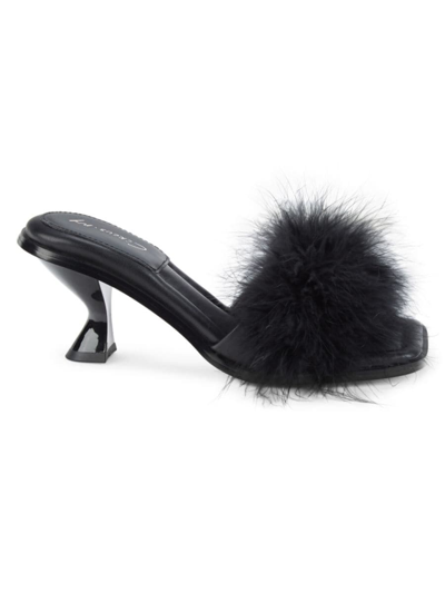 Shop Circus Ny Women's Florence Faux Fur Sandals In Black