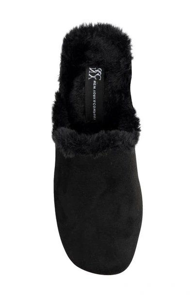 New York And Company Wynna Studded Faux Fur Lined Clog In Black