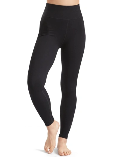 Shop Bare The Cable Knit Seamless Leggings In Black