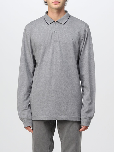 Shop Sun 68 Polo Shirt  Men Color Grey