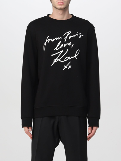 Shop Karl Lagerfeld Sweatshirt  Men Color Black