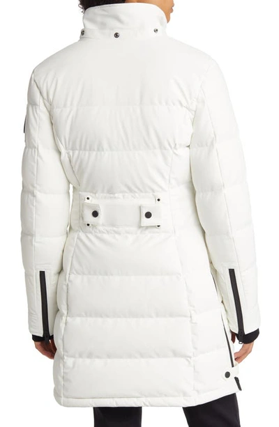 Moose Knuckles Watershed Genuine Shearling Trim Down Parka In Milkyway