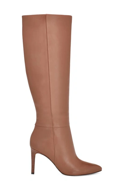 Nine West Richy Pointed Toe Knee High Boot In Medium Brown 211