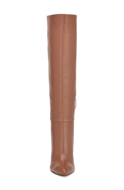 Nine West Richy Pointed Toe Knee High Boot In Medium Brown 211
