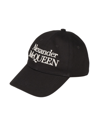 Shop Alexander Mcqueen Man Hat Black Size 7 ¼ Cotton, Polyester