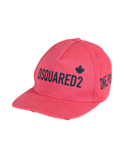 Shop Dsquared2 Man Hat Coral Size Onesize Cotton In Red
