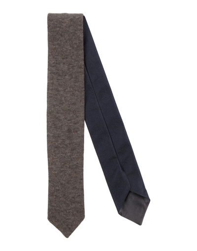 Canali Man Ties & Bow Ties Steel Grey Size - Silk In Grey