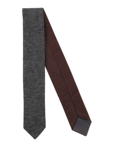 Canali Man Ties & Bow Ties Steel Grey Size - Silk In Grey