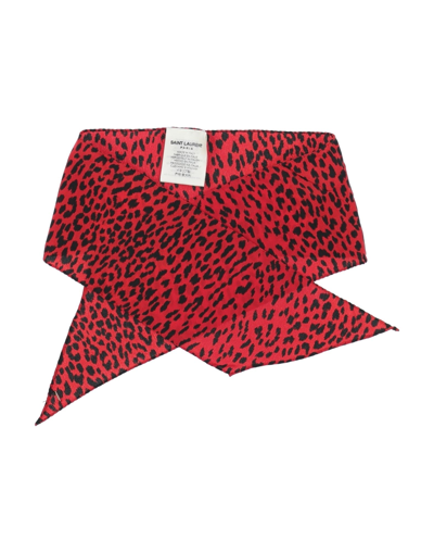 Shop Saint Laurent Woman Scarf Red Size - Silk