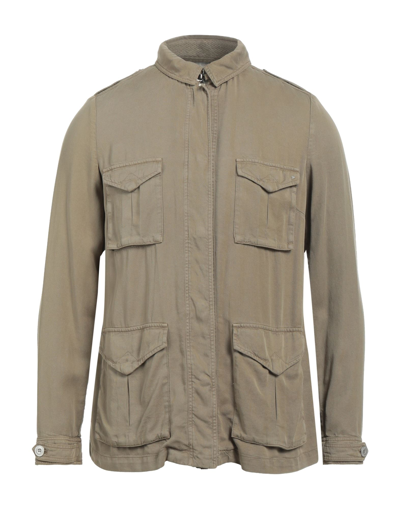 Shop Spiewak Man Jacket Khaki Size L Lyocell In Beige