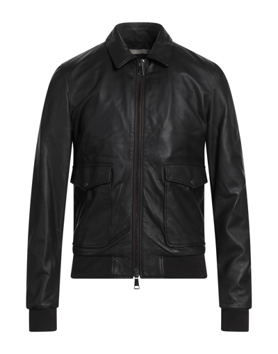 Shop Iesse Man Jacket Dark Brown Size M Soft Leather
