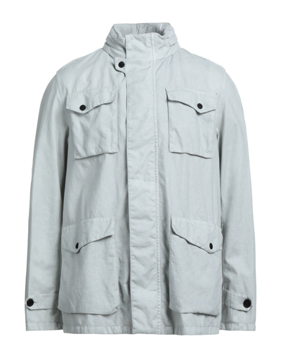Shop Herno Man Jacket Light Grey Size 42 Linen