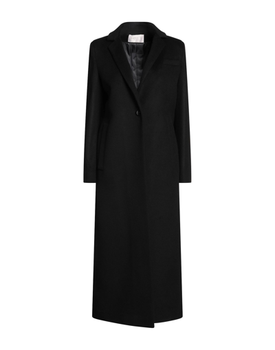 Shop Annie P . Woman Coat Black Size 2 Virgin Wool, Polyamide