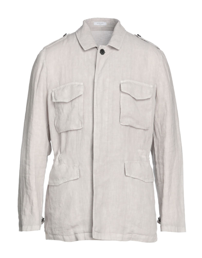 Shop Boglioli Man Jacket Light Grey Size 38 Linen