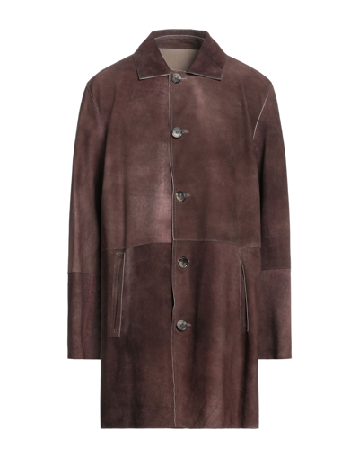Shop Desa Nineteenseventytwo Desa 1972 Man Overcoat & Trench Coat Brown Size 40 Soft Leather