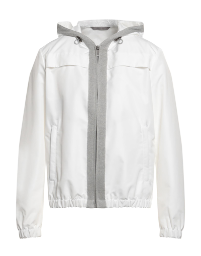 Shop Canali Man Jacket White Size 44 Polyester