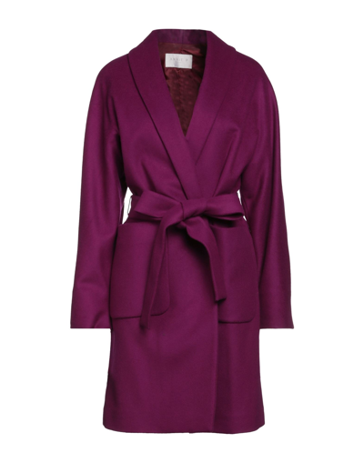 Shop Annie P . Woman Coat Mauve Size 6 Virgin Wool, Polyamide, Cashmere In Purple