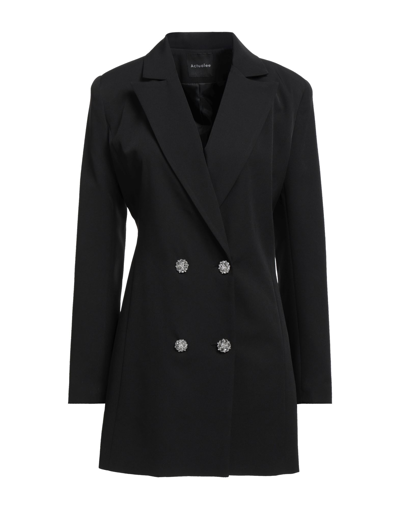Shop Actualee Overcoats In Black