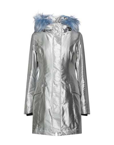 Shop Rossignol Woman Coat Silver Size M Polyamide, Modacrylic, Acrylic, Polyester